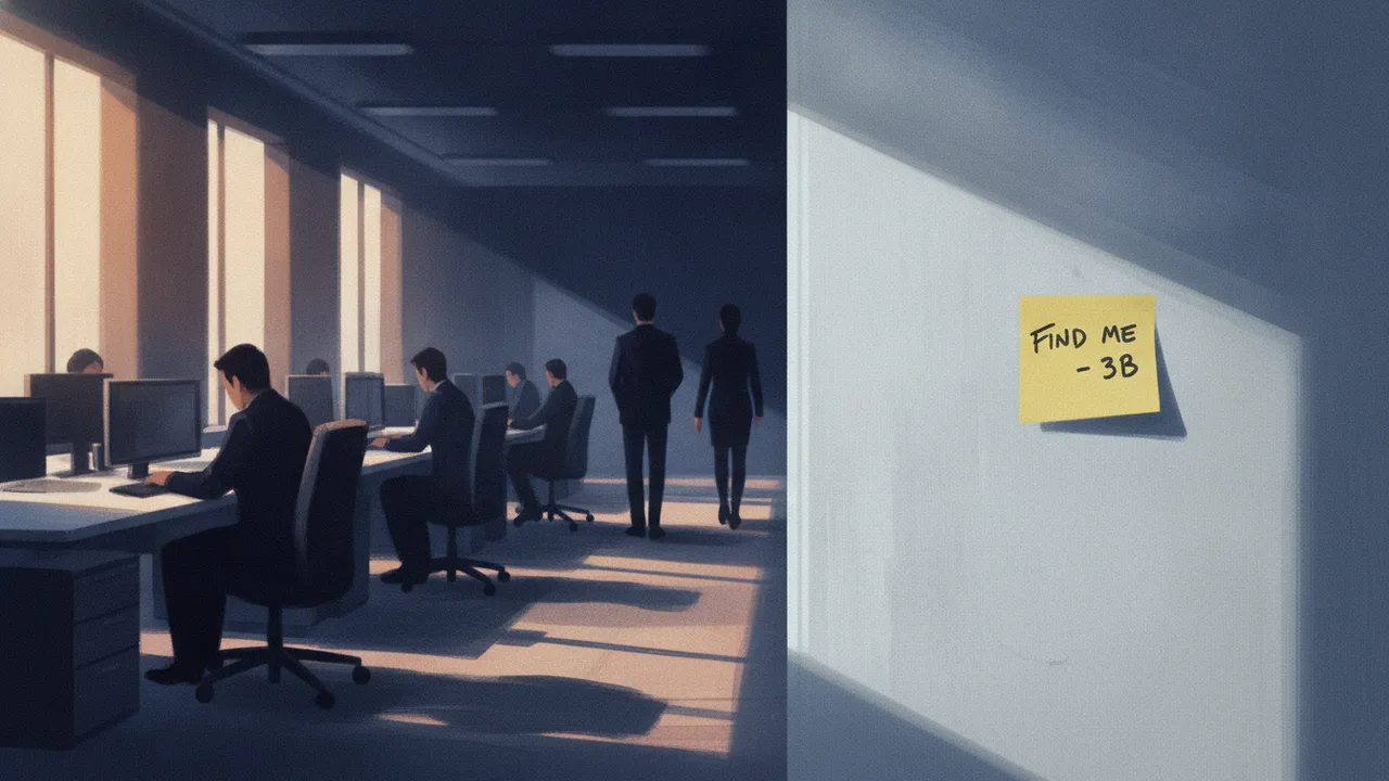 Ilustração do enigma A senha no post-it