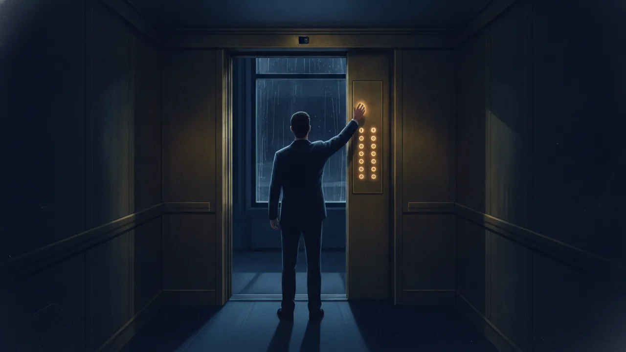 Ilustração do enigma O homem do elevador