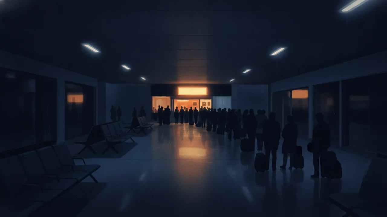 Ilustração do enigma O restaurante do aeroporto